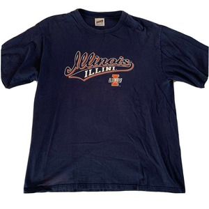 Soffe Navy Blue Illinois Illini Graphic T-Shirt